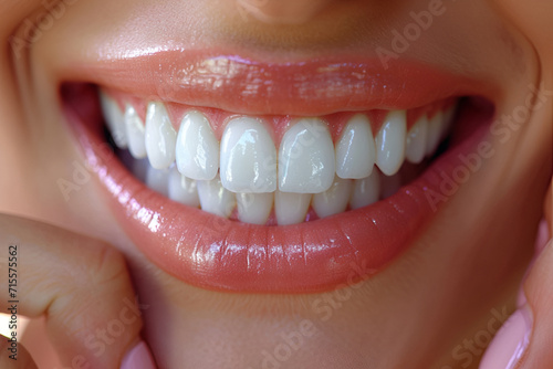 Beautiful woman smiles dental veneers, health concept