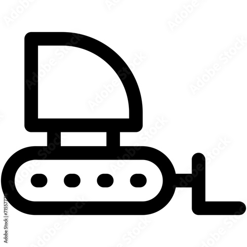 Bulldozer Vector Icon 