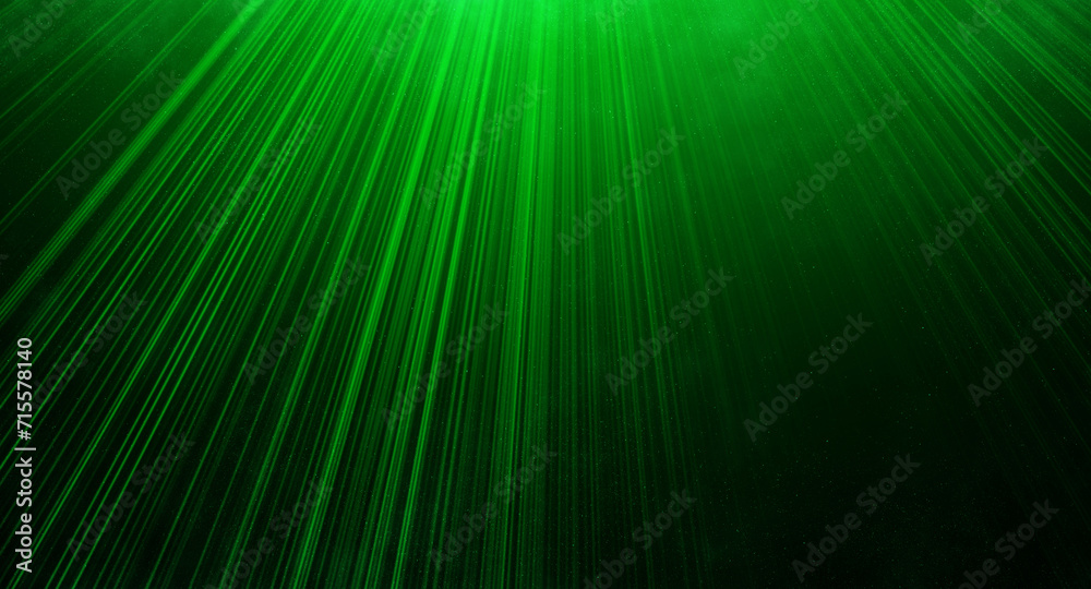 Naklejka premium Green Beam Dust Light Bright Background