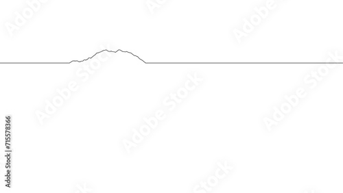 Mount Denali Minimalist Single Line Mountain Vector