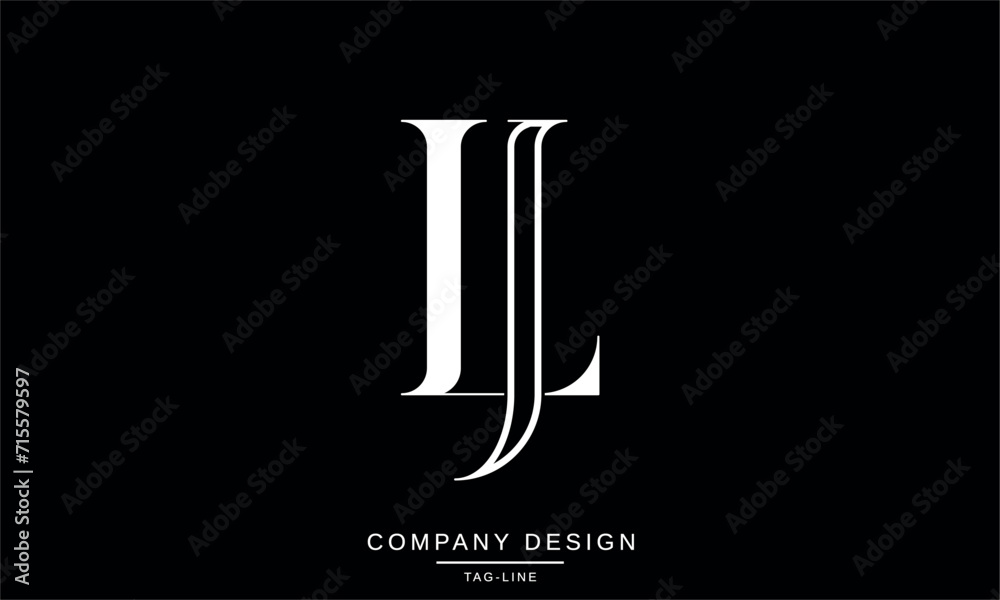 JL, LJ, Abstract Letters Logo Monogram JL, LJ, Abstract Letters Logo Monogram