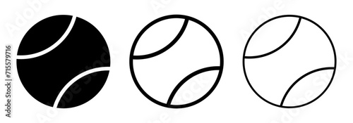 Tennis balls set icons, sports balls of tennis isolated – stock vector