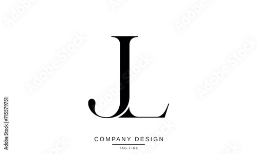 JL, LJ, Abstract Letters Logo Monogram