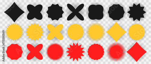Set of starburst. Price sticker,retro stars, sale sticker, price tag, starburst, sale or discount sticker.Set of starburst. 