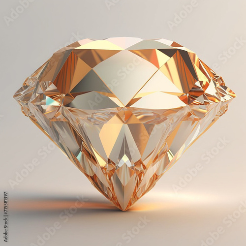 Beautiful gold diamond shape image white background