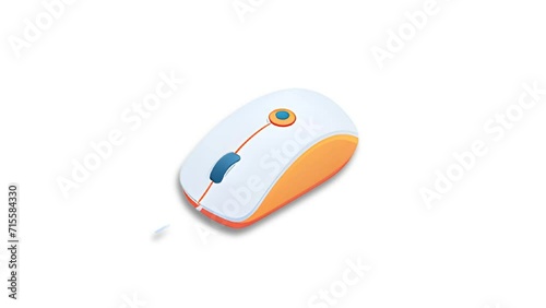 Mouse Icon of nice animated for your IT isometric videos easy to use with Transparent Background	
