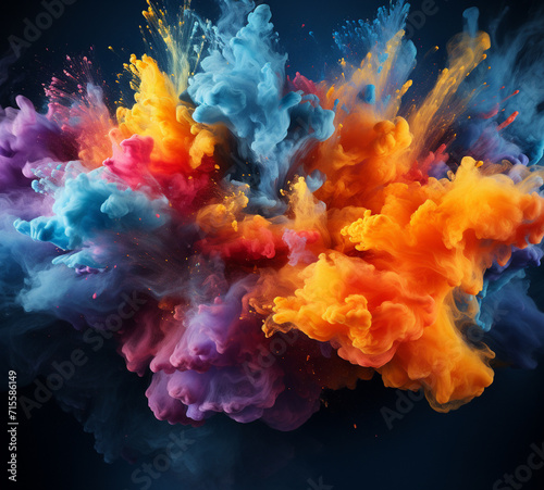 Motion Color drop in water,Ink swirling in ,Colorful ink abstraction.Fancy Dream Cloud of ink under water