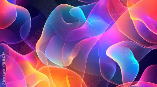 abstract neon colorful fractal background