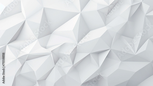 White abstract polygonal background. Triangular low poly design.