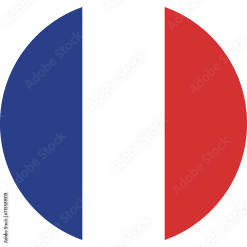 France flag national emblem graphic element illustration template design. Flag of France - vector illustration