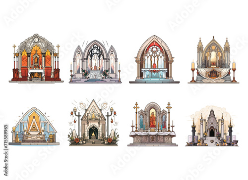 altar vector design illustration isolated on white background