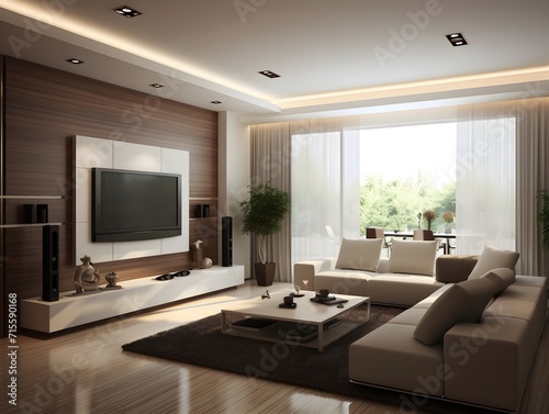 Modern living room interior design. Living room ideas. Drawing room interior design. 3d rendering 