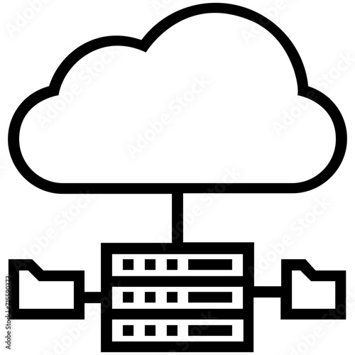 Cloud Server Vector Icon