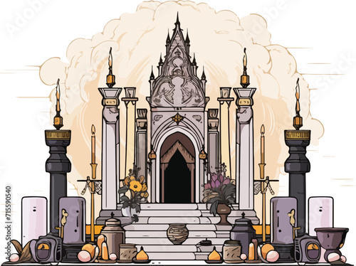 altar vector design illustration isolated on transparent background