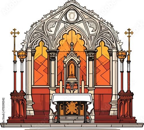altar vector design illustration isolated on transparent background