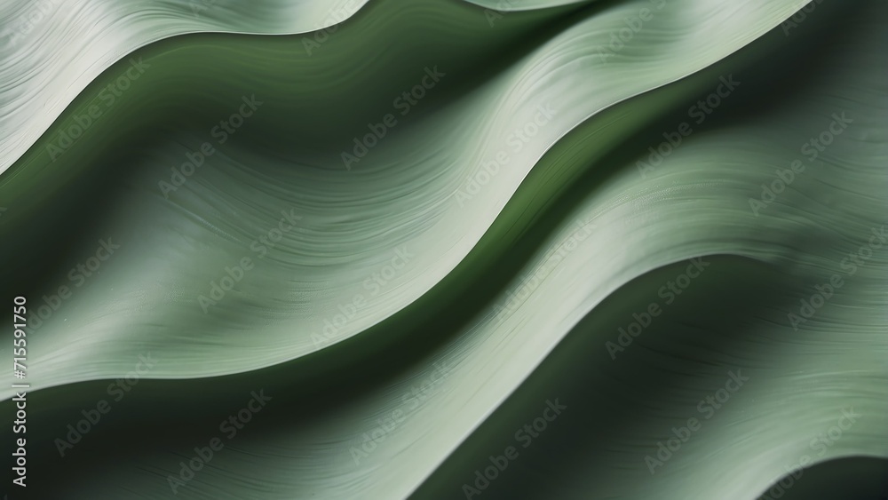 Detailed texture pattern light green color palette and smooth wavy surface from Generative AI