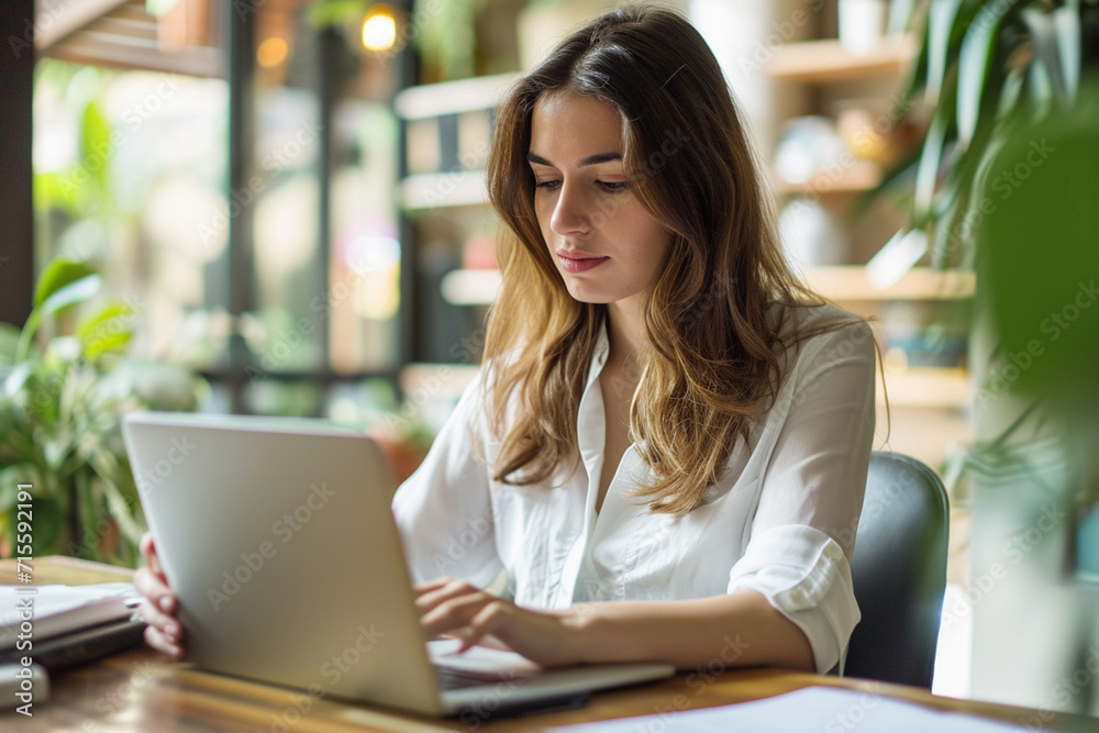 Business woman working in office Business woman working in office