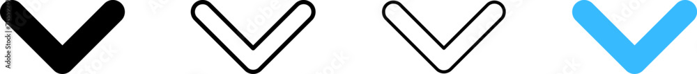 Down arrow icons. Different styles, down arrow icon set. Vector icons Down arrow icons. Different styles, down arrow icon set. Vector icons