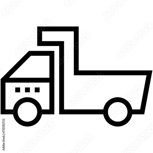 Dumper Truck Vector Icon 