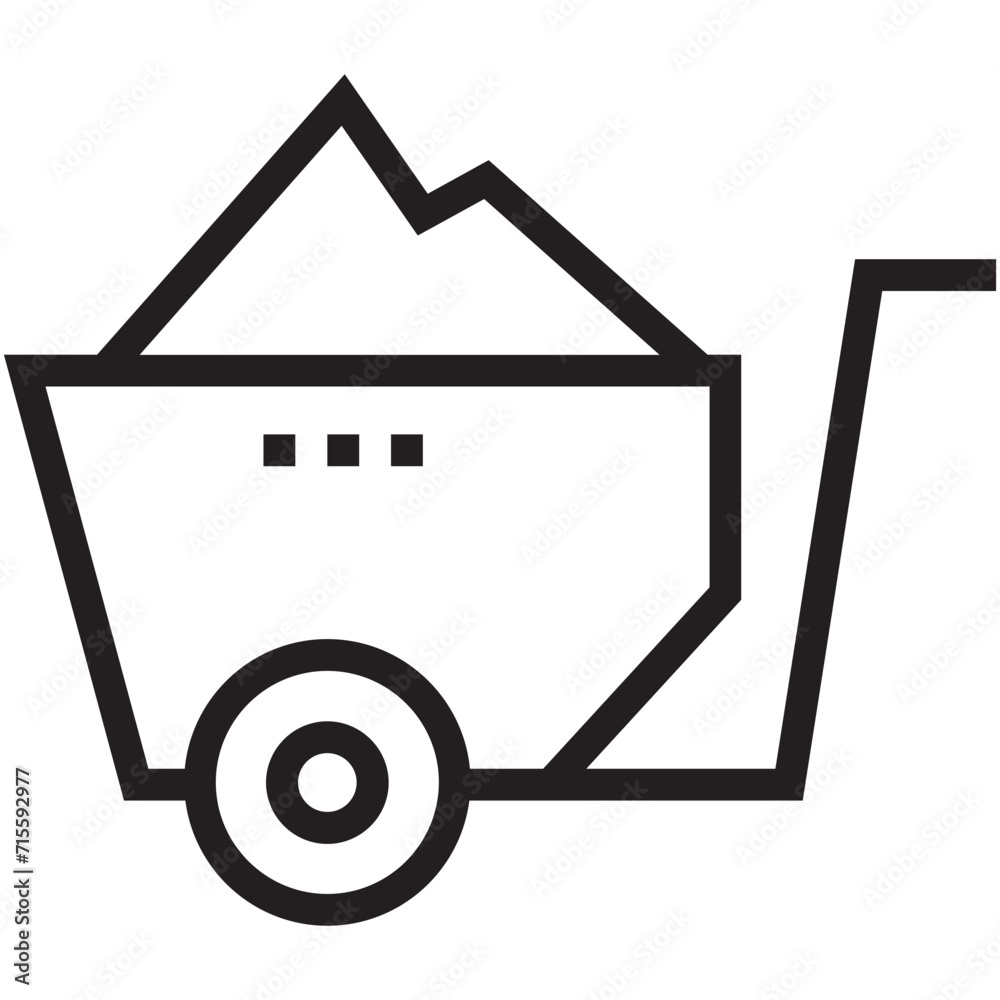 Mine Cart Vector Icon Mine Cart Vector Icon