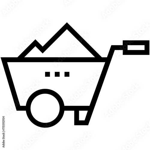 Wheelbarrow Vector Icon