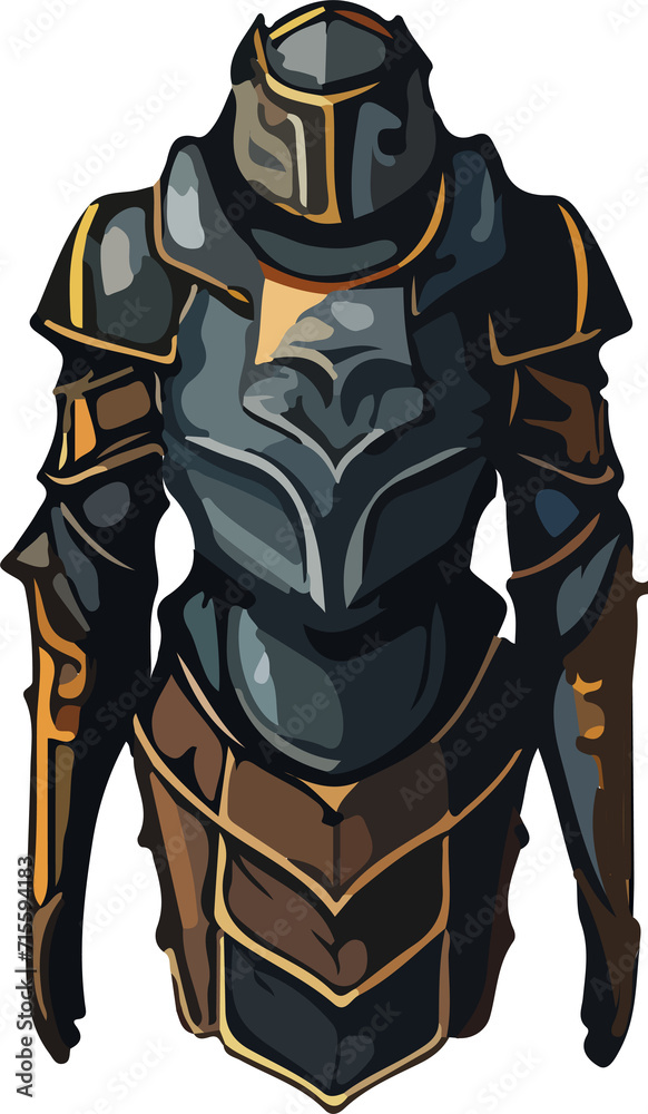 Fototapeta premium armor design illustration isolated on transparent background 