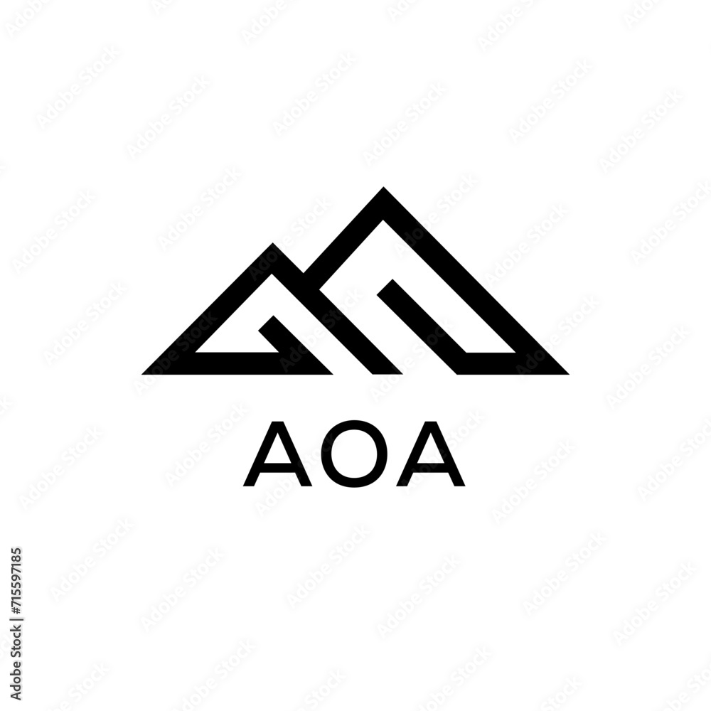 AOA Letter logo design template vector. AOA Business abstract connection vector logo. AOA icon circle logotype.
