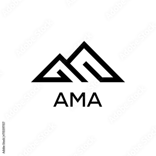 AMA Letter logo design template vector. AMA Business abstract connection vector logo. AMA icon circle logotype. 