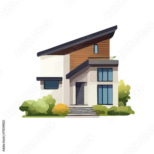モダンな住宅のイラスト
