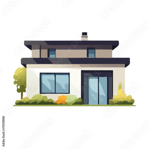 モダンな住宅のイラスト