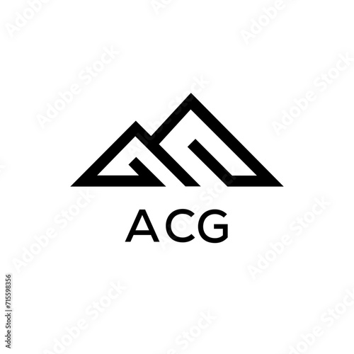 ACG Letter logo design template vector. ACG Business abstract connection vector logo. ACG icon circle logotype.
 photo