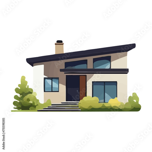 モダンな住宅のイラスト