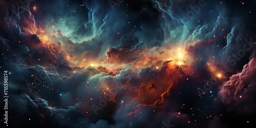 Night sky - Universe filled with stars, nebula and galaxy