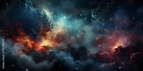 Night sky - Universe filled with stars, nebula and galaxy