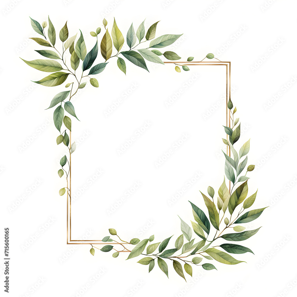 leafy-frame-minimalist-style-no-background-watercolor-by-trending-on-art-station