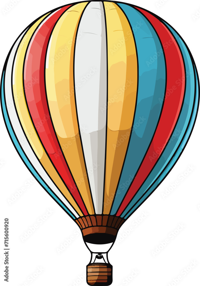 Fototapeta premium hot air balloon vector design illustration isolated on transparent background