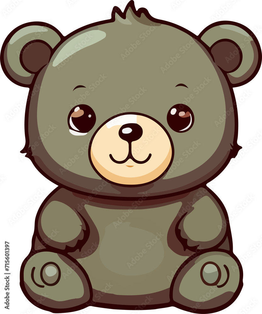 Fototapeta premium bear design illustration isolated on transparent background 