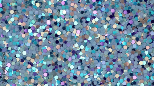 white pattern with blue and purple glitter, Holographic glitter texture.
