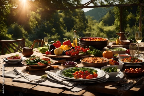 table setting for a dinner