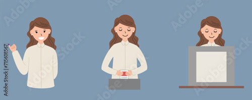 Set of indonesian election. Indonesian Election Day vector illustration. People holding election papers calling to vote in election day.