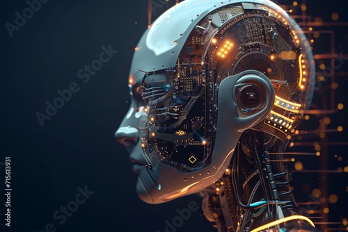 Conceptual technology illustration of artificial intelligence