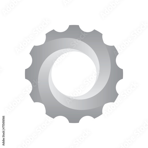 3d spiral vortex like gear abstract design
