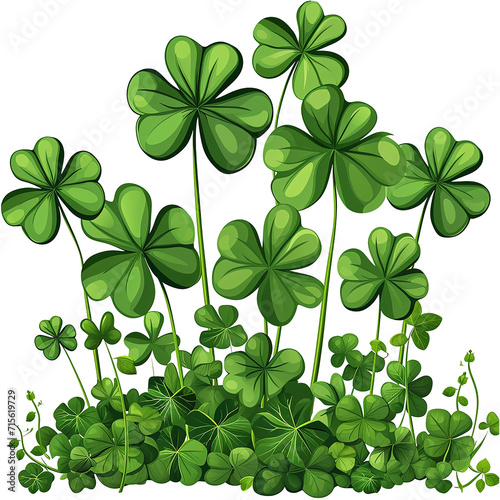 a bunch of clovers watercolor  st Patric s day