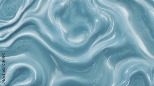 Abstract volumetric pale blue liquid texture. Background of abstract flowing fluid photo