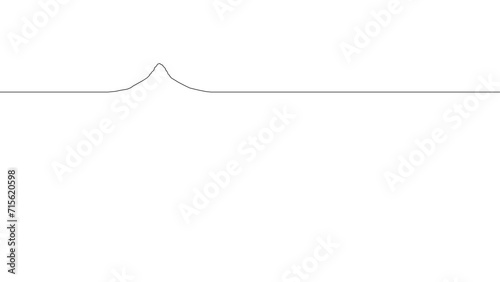 Kirkjufell Minimalist Single Line Mountain Vector