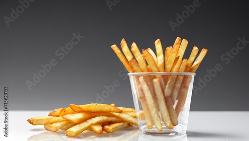 Delicious crispy French fries in a bowl on, presenting a mouthwatering snack with a perfect blend of salty and crispy textures