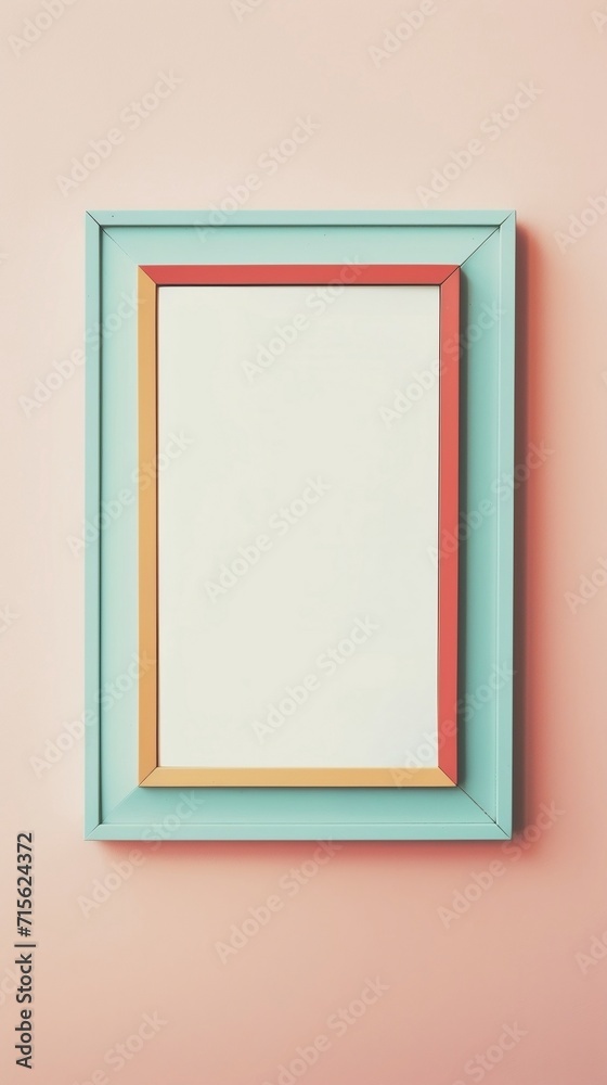 blank picture frame on a wall
