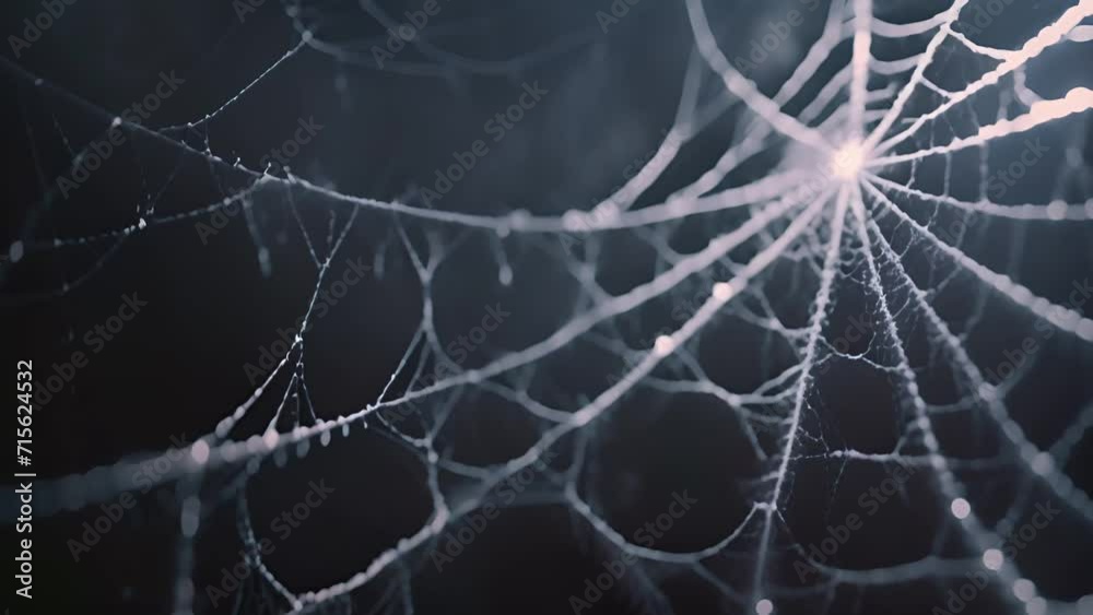 Spiderweb on black background. Scary spooky Cobweb. Isolated on black transparent background. Spiderweb for halloween, spooky, scary, horror decor Abstract horror background design mp4