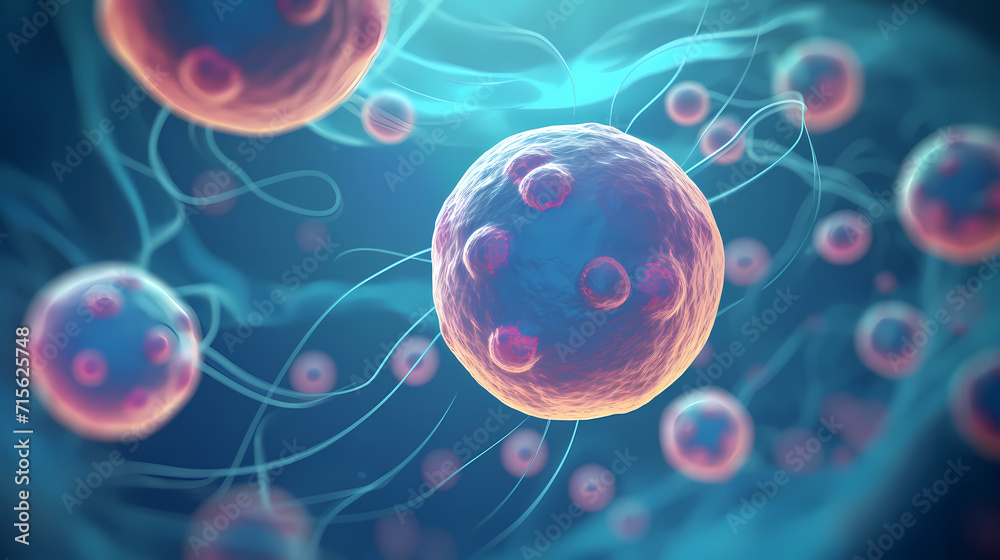 Virus cells abstract science concept, medical research background Virus cells abstract science concept, medical research background