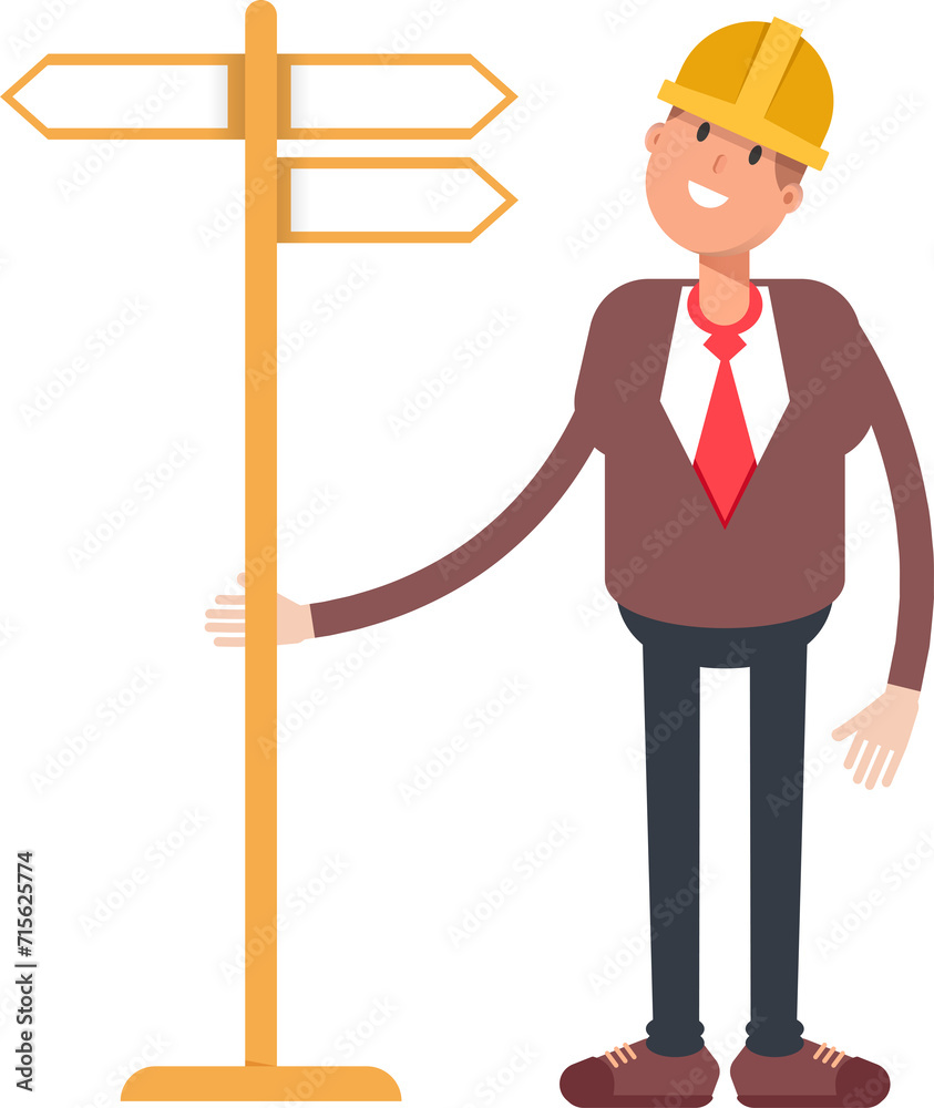 Engineer Character and Signpost
Engineer Character and Signpost